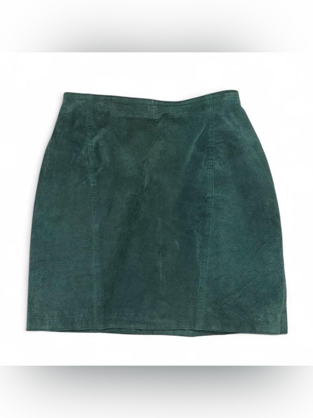 Forest Green Suede Mini Skirt